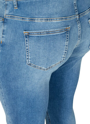 Extra slim fit Nille jeans met hoge taille, Light blue denim, Packshot image number 3