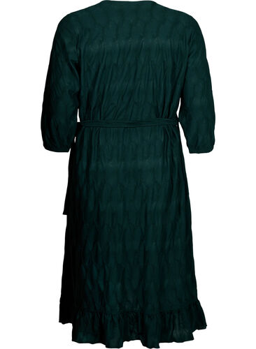 FLASH - Robe enveloppante à manches 3/4, Scarab, Packshot image number 1
