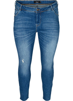 Cropped Sally jeans, Dark blue denim, Packshot image number 0