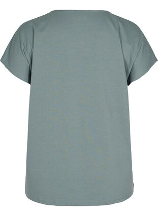 T-shirt en coton à rayures, Balsam Green Solid, Packshot image number 1