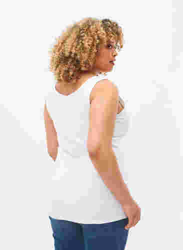 Haut basique en coton, Bright White, Model image number 1