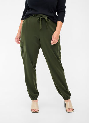 Pantalon cargo avec grandes poches, Forest Night, Model image number 2