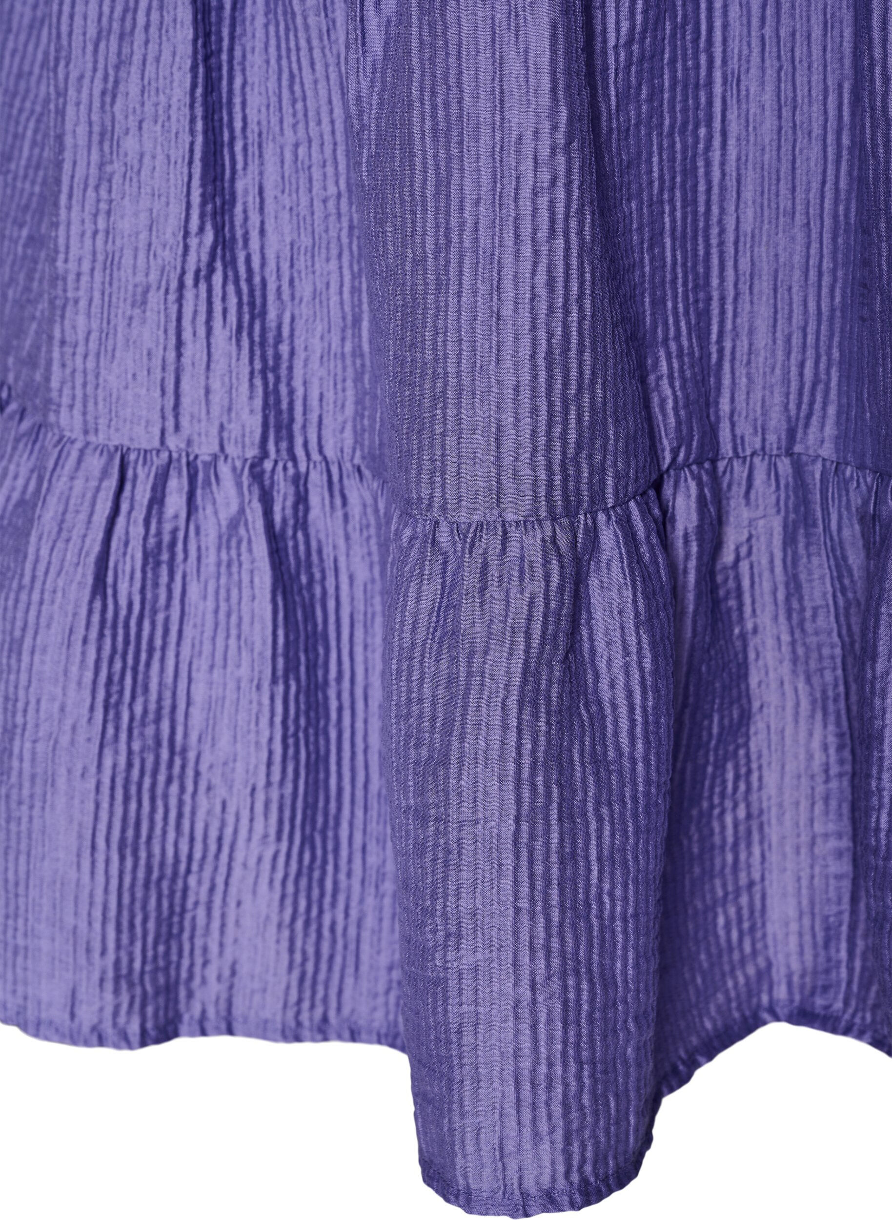 ZizziRobe coupe &eacute;vas&eacute;e textur&eacute;e, Violet, Packshot image number 3