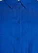 Shirt met korte mouwen in linnen en viscose, Blauw, Packshot image number 2