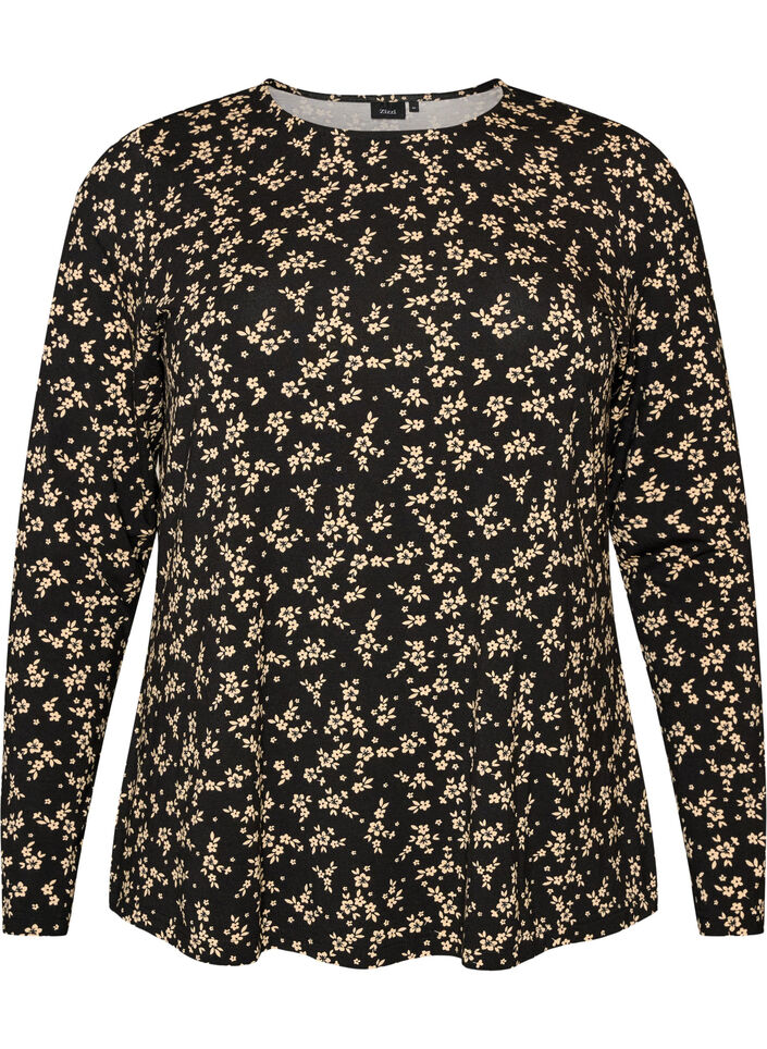 Blouse &agrave; manches longues, Noir, Packshot image number 0