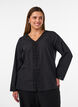 Blouse met broderie anglaise, Zwart, Model image number 0
