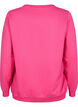 Sweatshirt met tekst, Fuchsia P. W. Reset, Packshot image number 1