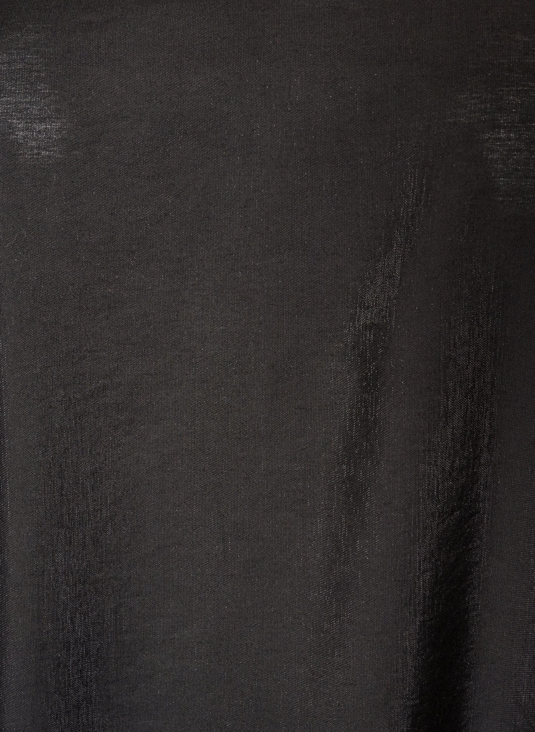 ZizziGlanzende tuniek met V-hals en 3/4 mouwen, Zwart, Packshot image number 2
