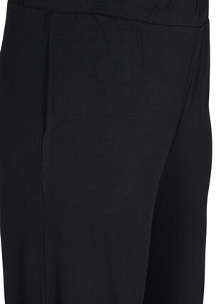 Pantalon de pyjama 7/8 en viscose, Black, Packshot image number 2