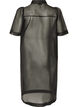Robe en organza avec poches poitrine et manches bouffantes, Noir, Packshot image number 1