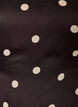 Blouse en viscose &agrave; pois avec col en V et lien &agrave; nouer, Marron, Packshot image number 2