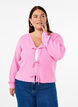 Gebreide cardigan met strikceintuur, Begonia Pink Mel., Model image number 0