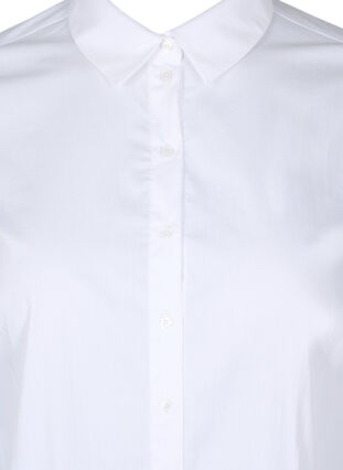 Klassieke blouse met kraag en knopen, Bright White, Packshot image number 2