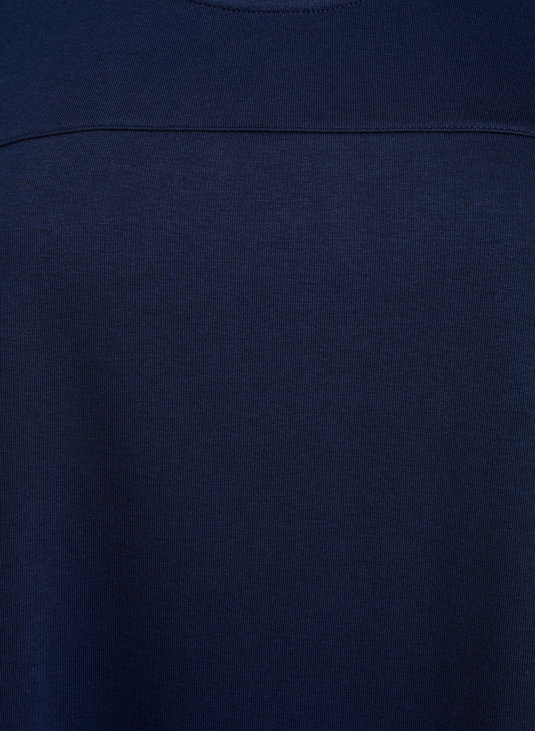 ZizziJersey jurk met korte mouwen en zakken, Blauw, Packshot image number 2