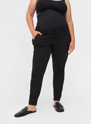 Pantalon de grossesse Maddison avec fermeture éclair, Black, Model image number 2