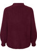 Pull c&ocirc;tel&eacute; &agrave; manches bouffantes et boutons, Bordeaux fonc&eacute;, Packshot image number 1