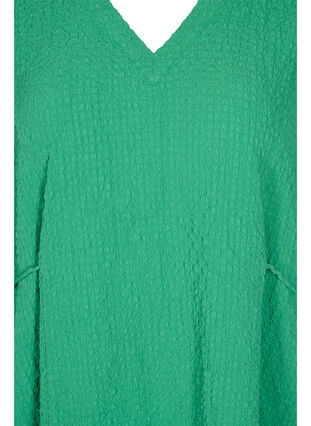 Robe à manches longues avec col en V et cordons de serrage, Mint, Packshot image number 2