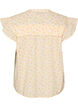 Mouwloze A-lijn katoenen blouseshirt, Geel, Packshot image number 1