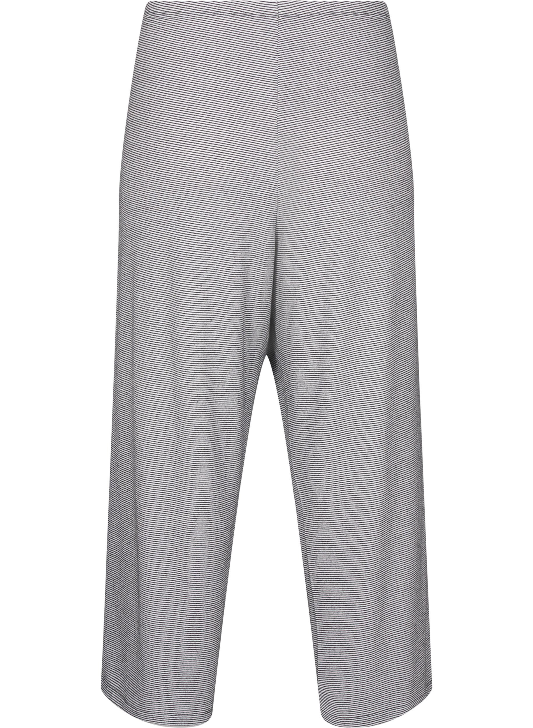 ZizziNachtbroek met zakken, Striped DGM , Packshot image number 1