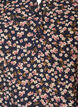 Blouse van viscose met bloemenprint, korte mouwen en smockdetails, Blauw, Packshot image number 2