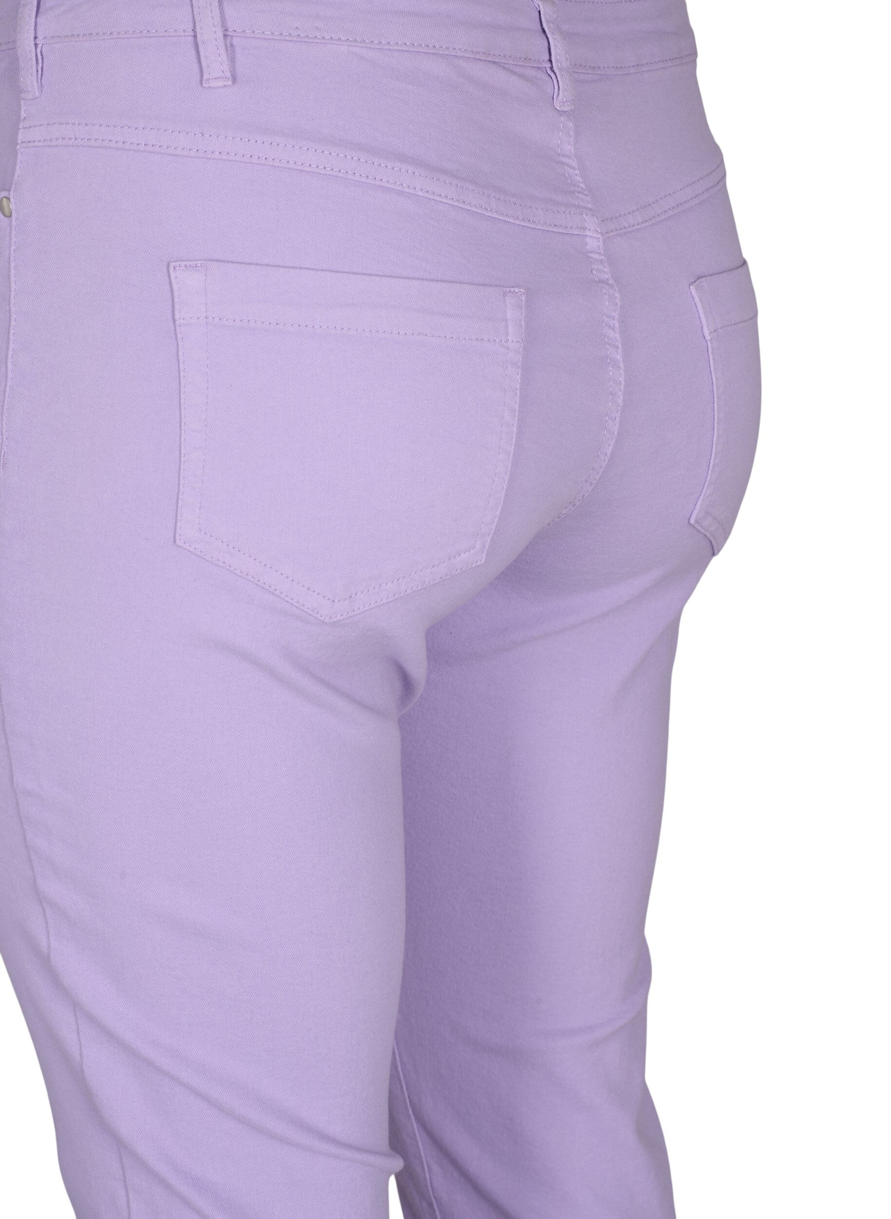 ZizziStrakke Emily capri broek, Lavender, Packshot image number 3