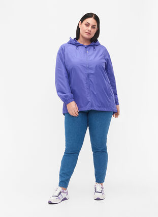 Veste courte avec capuche et bas réglable, Purple Opulence, Model image number 2