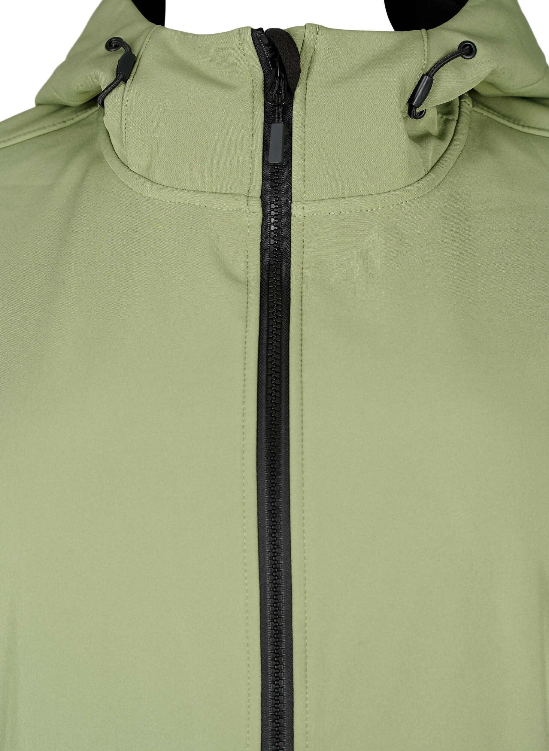 ZizziKorte softshell jas met zakken, Oil Green, Packshot image number 2