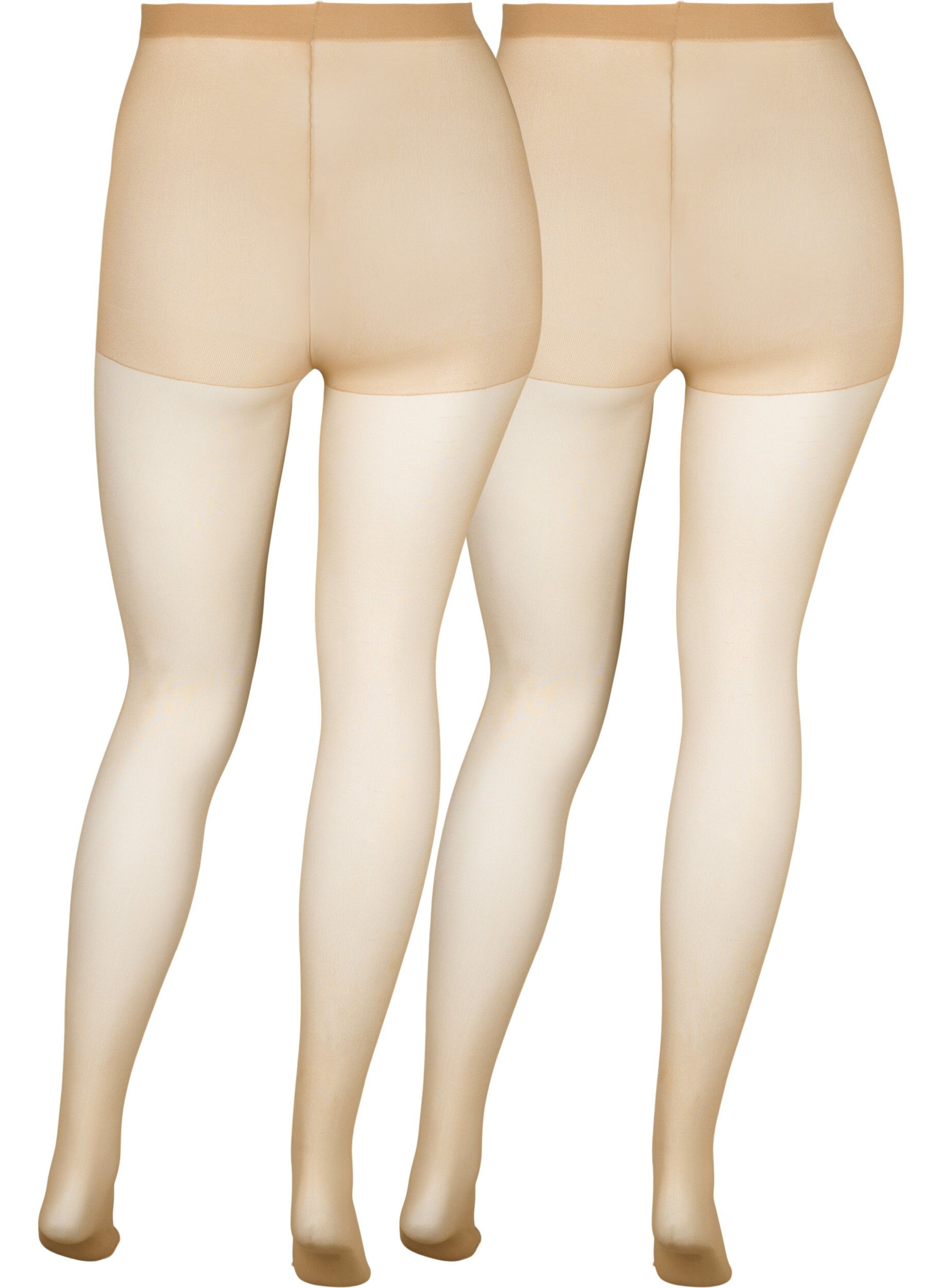 Zizzi2-pak panty's in 20 denier, Clear, Packshot image number 1