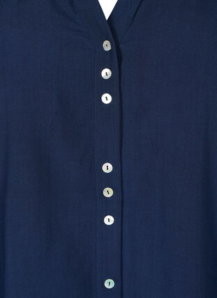 Viscose blouse met knoopsluiting en 3/4-mouwen, Navy Blazer, Packshot image number 2