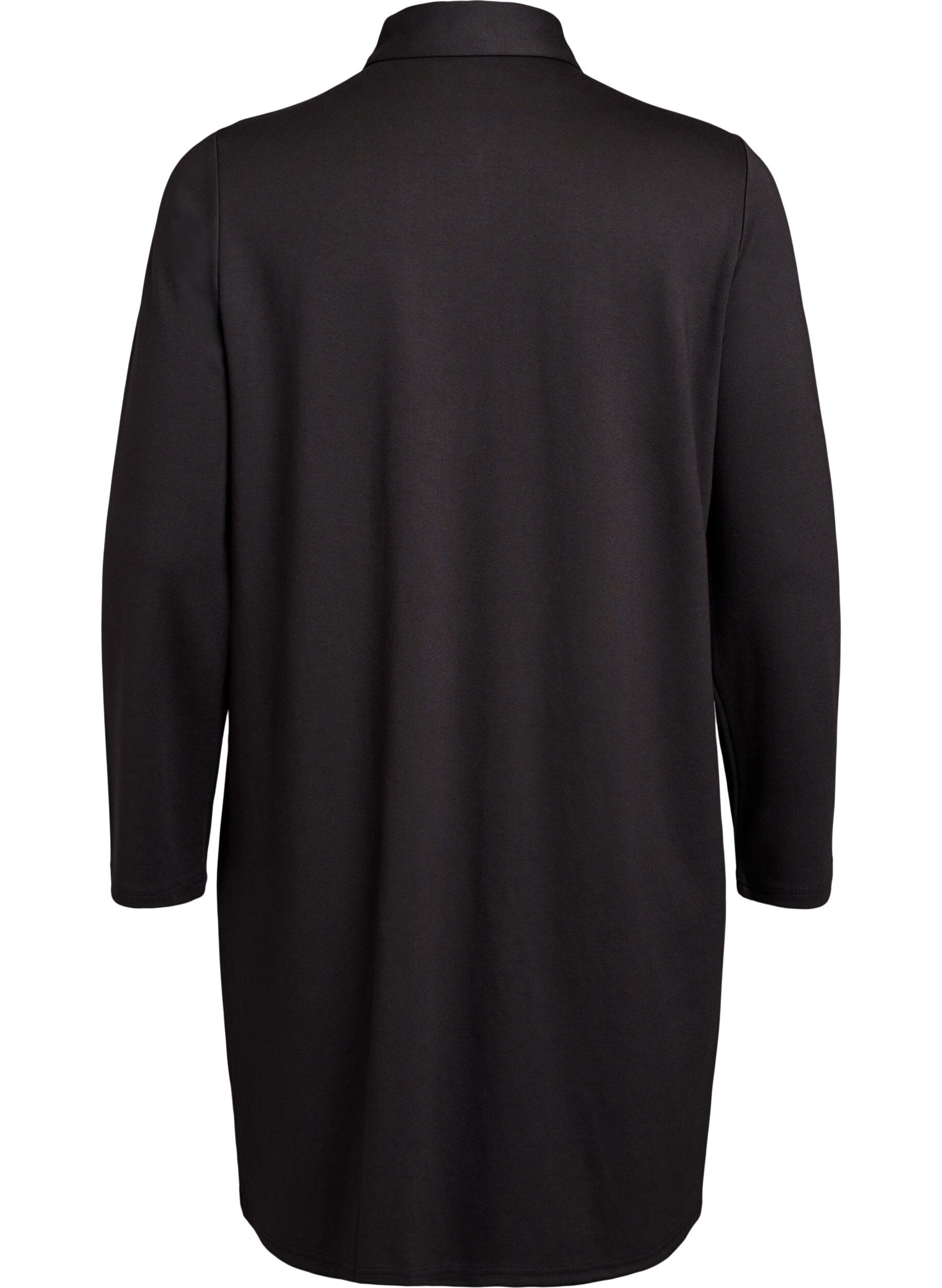 ZizziShirtjurk met decoratieve knopen, Zwart, Packshot image number 1