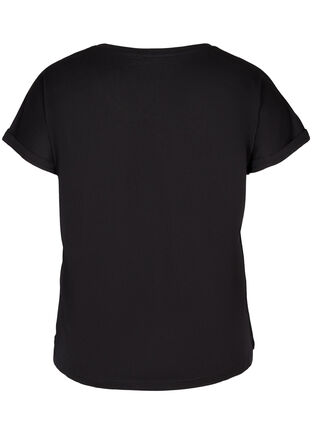 Katoenen t-shirt met korte mouwen en print, Black w. Arizona , Packshot image number 1
