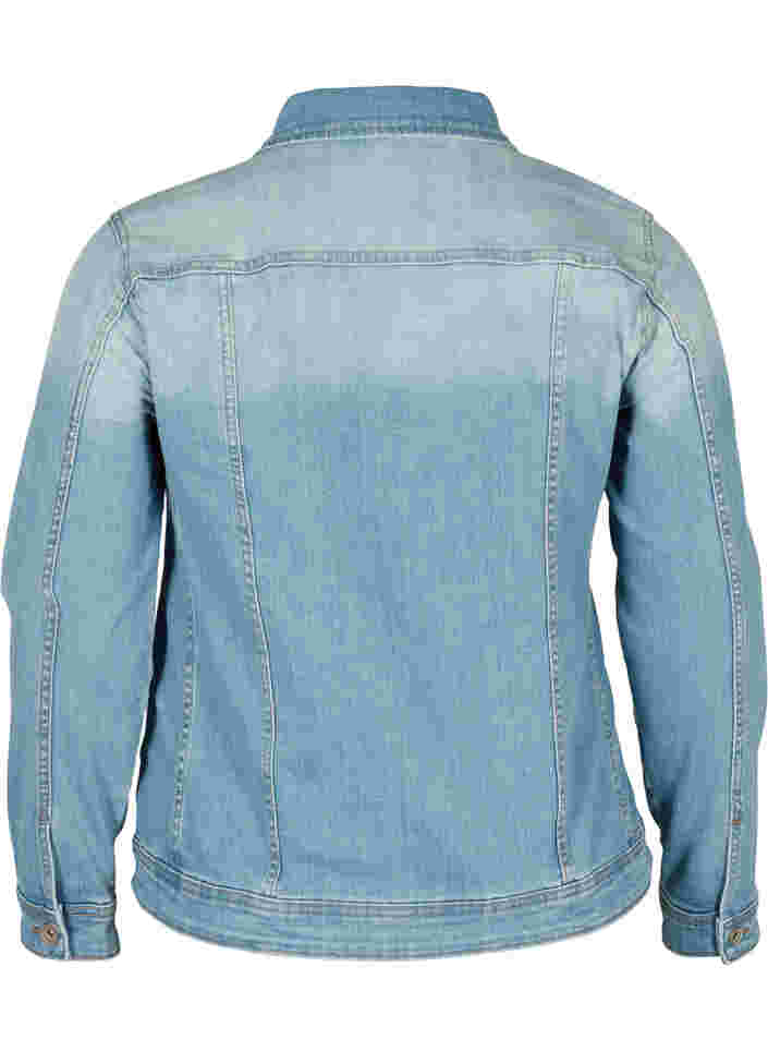Veste en jean légère avec poches au niveau de la poitrine, Light blue denim, Packshot image number 1