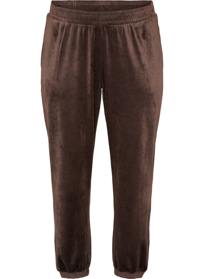 Pantalon ample en velours, Marron, Packshot image number 0