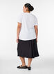 Viscose rok met een elastische taille, Zwart, Model image number 1