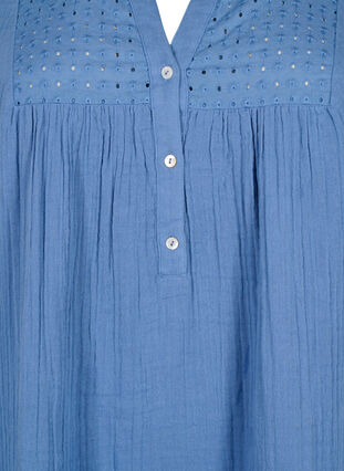 Tunique en coton avec broderie anglaise, Moonlight Blue, Packshot image number 2