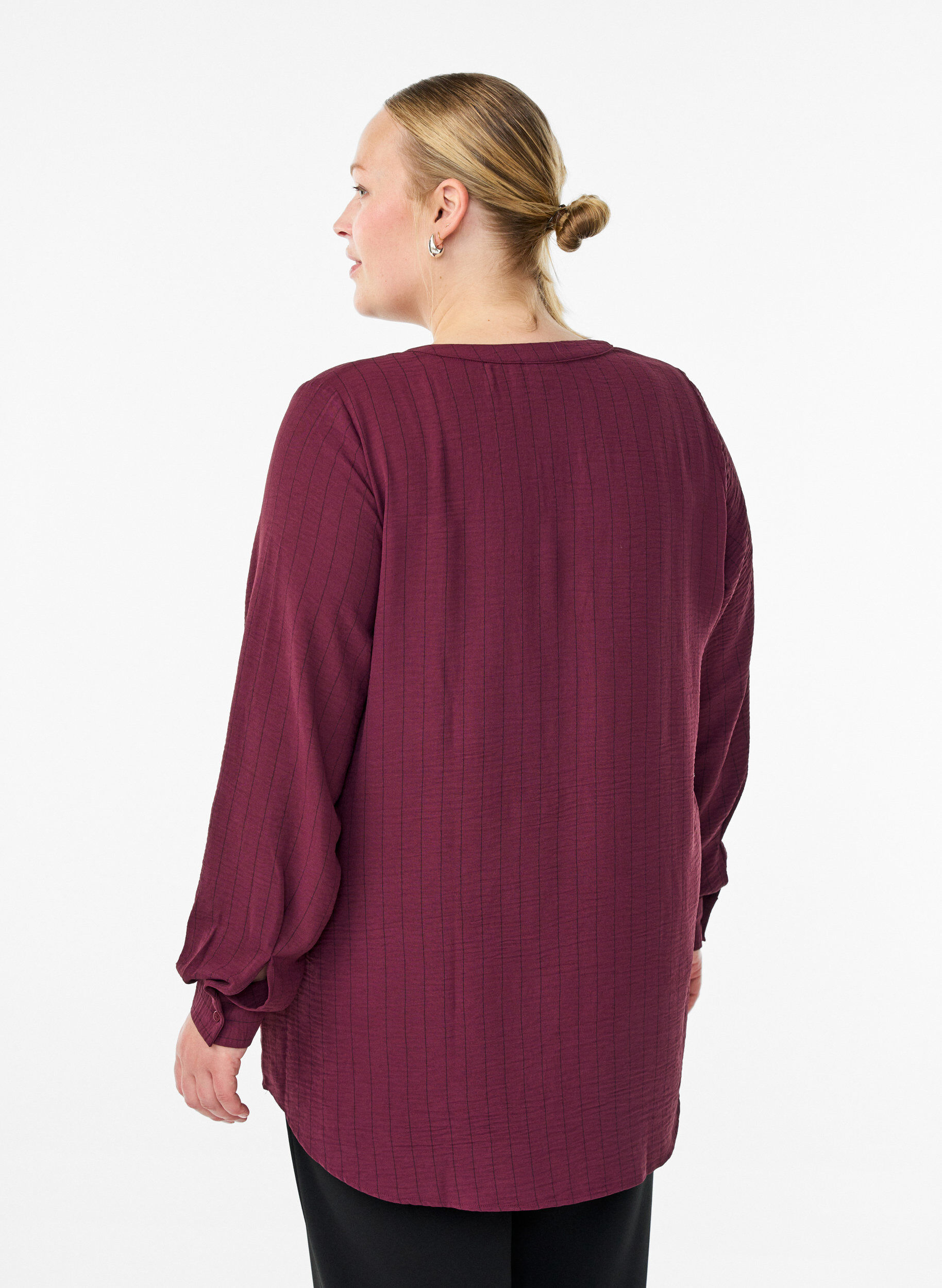 ZizziStreepjes overhemdblouse, Rood, Model image number 2