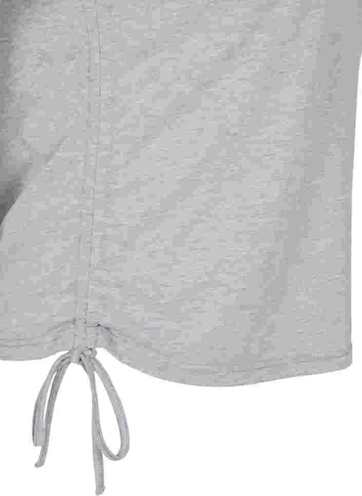 T-shirt court avec cordon de serrage, Light Grey Melange, Packshot image number 2