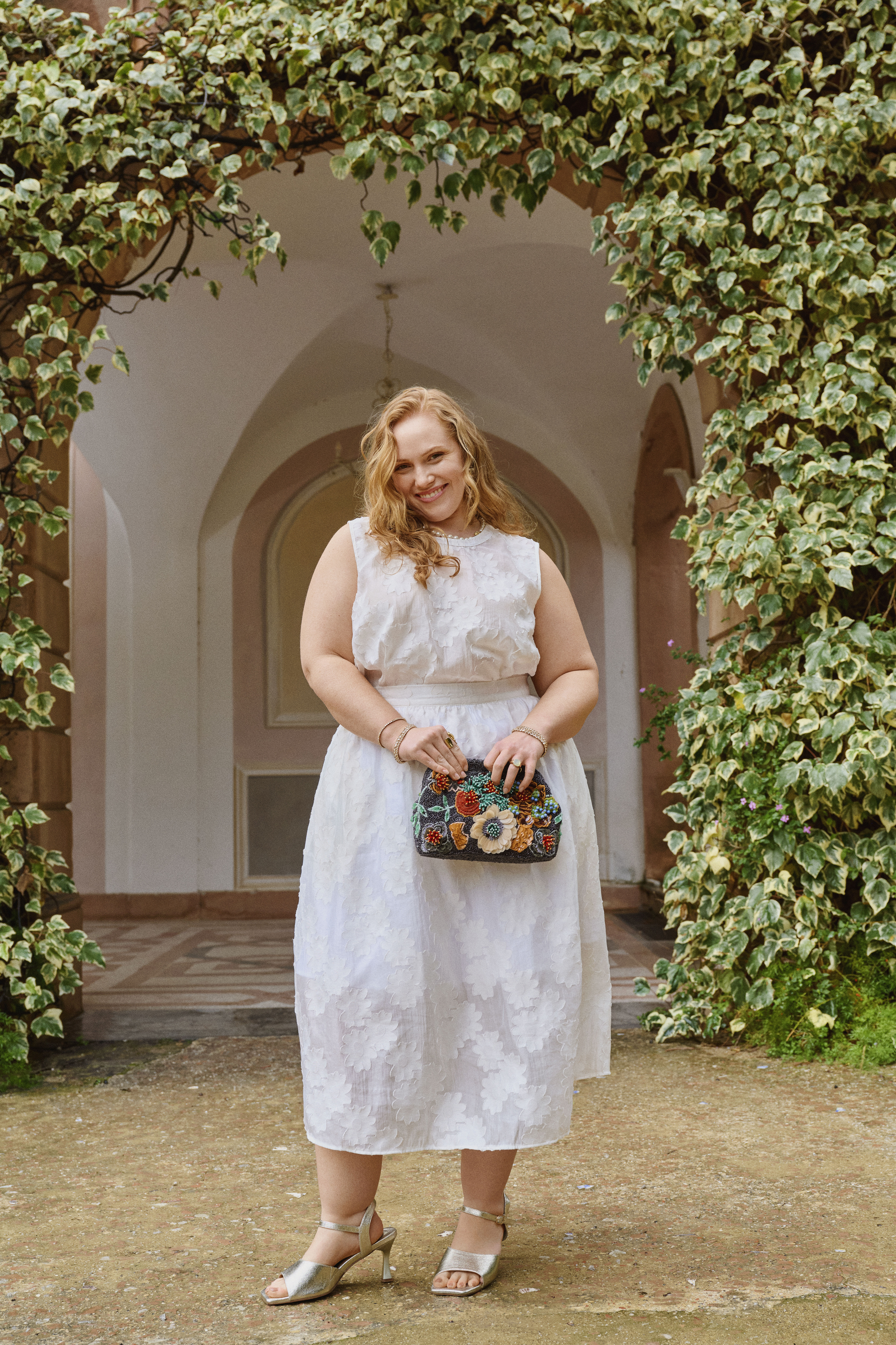 Zizzi Ensemble fleuri blanc, , Model