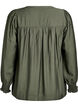 Blouse en viscose avec smock et d&eacute;tails fronc&eacute;s, Vert, Packshot image number 1