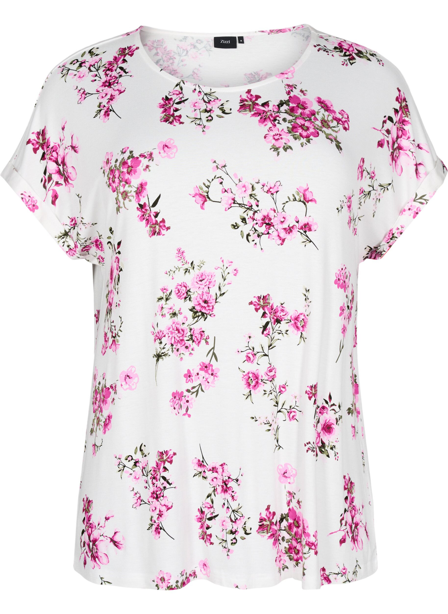 ZizziT-shirt met bloemenprint, Roze, Packshot image number 0