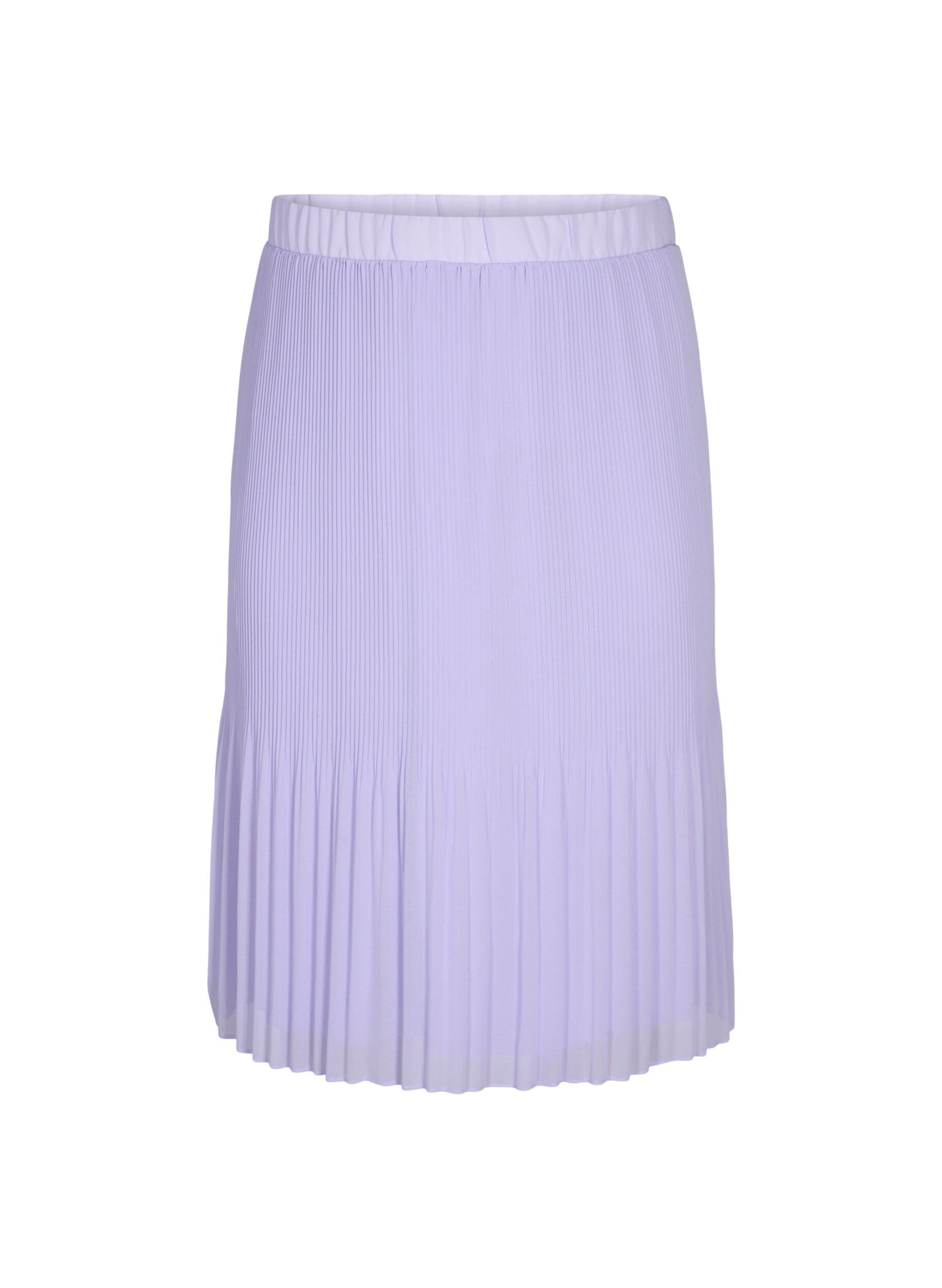 ZizziGeplooide midi rok, Lavender SOLID, Packshot image number 0