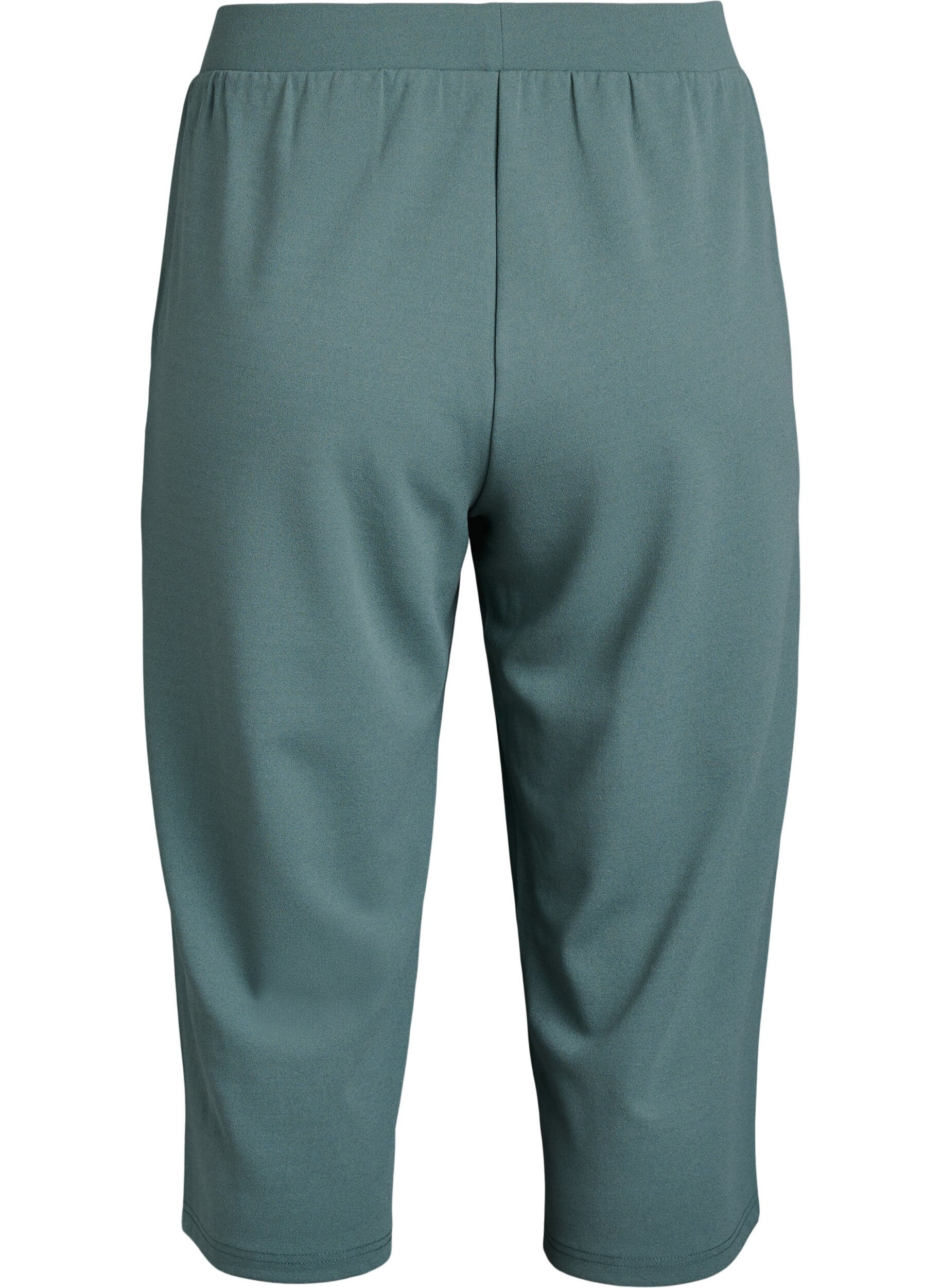 ZizziFLASH - Hoog getailleerde kniebroek met losse pasvorm, Groen, Packshot image number 1