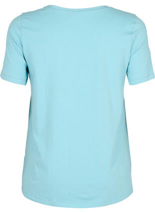 T-shirt en coton uni basique, Reef Waters, Packshot image number 1