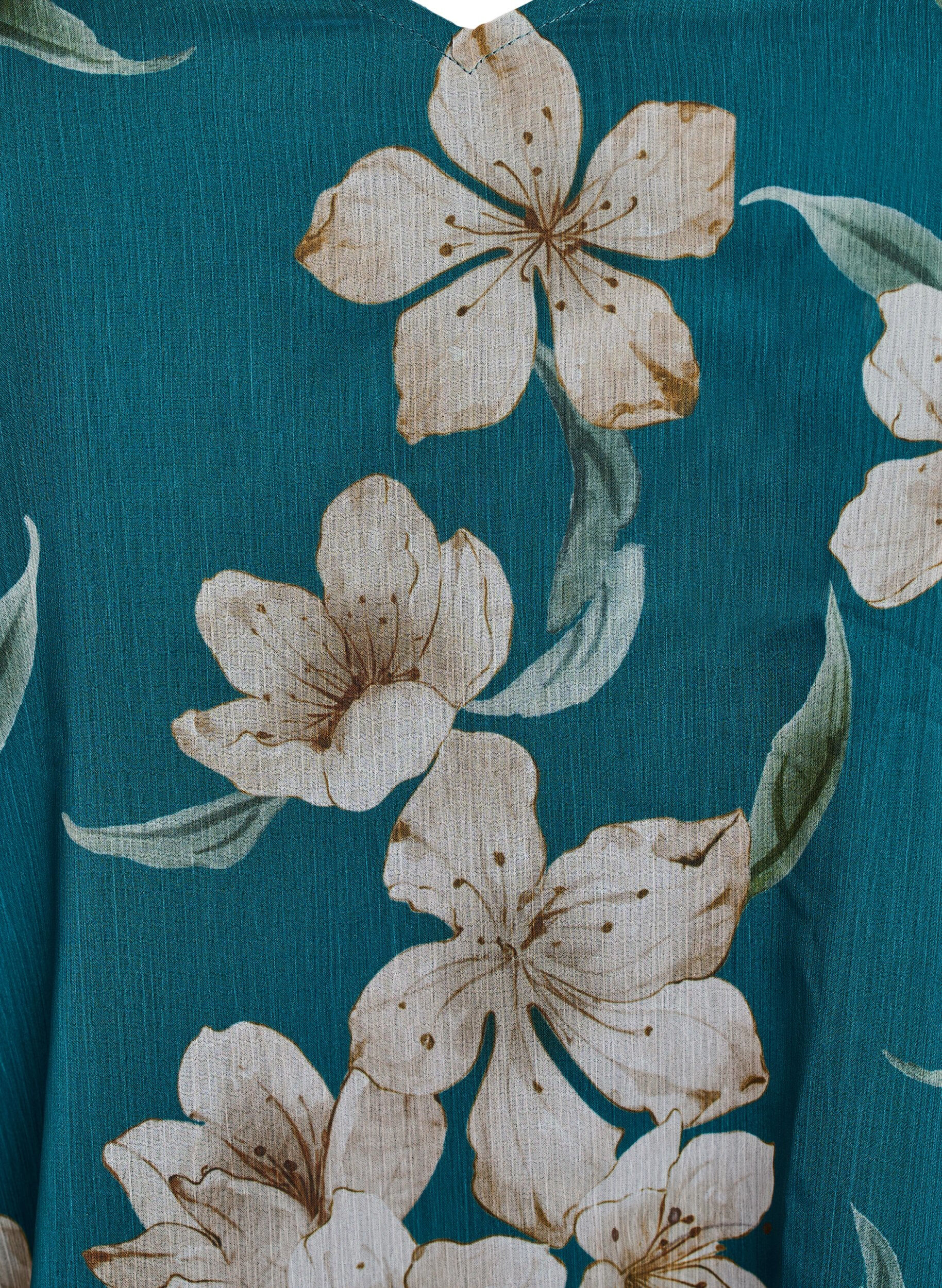 ZizziChemisier en mousseline avec imprim&eacute; floral et manches longues, Vert, Packshot image number 2