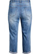 7/8 jeans met oprolbare pijpen en hoge taille, Blauw, Packshot image number 1