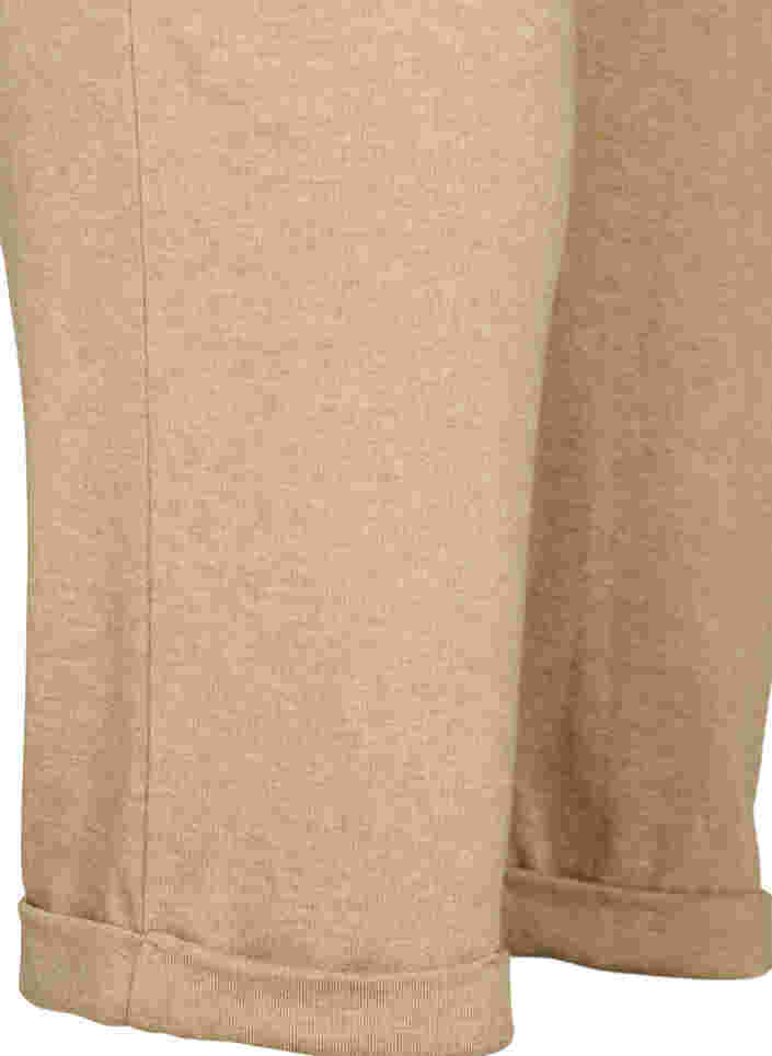 Pantalon chiné avec cordon de serrage et poches, Beige Melange, Packshot image number 3