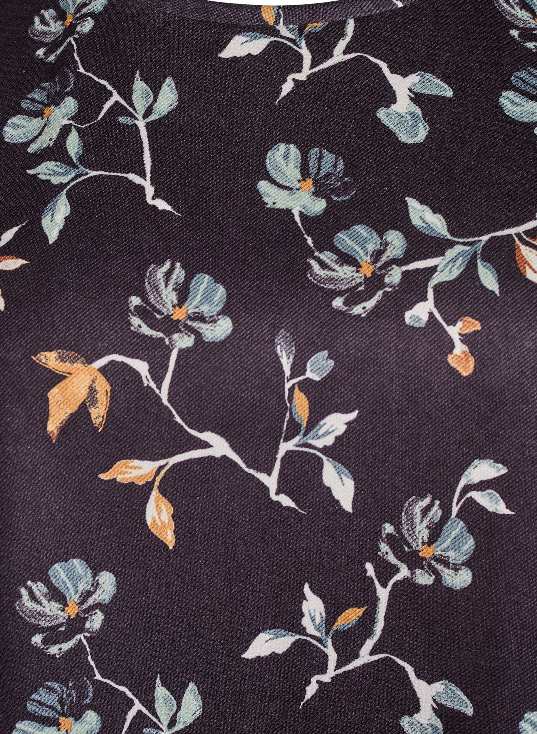 ZizziKorte A-lijn jurk met 7/8 mouwen, Zwart, Packshot image number 2