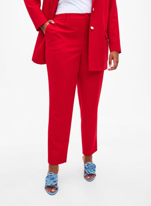 Pantalon de tailleur avec poches, Tango Red, Model image number 2