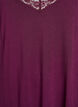 Chemise de nuit avec bord dentelle en viscose, Bordeaux fonc&eacute;, Packshot image number 2