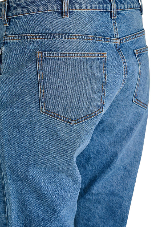 Mille Mom Fit Jeans met hoge taille, Blauw, Packshot image number 3